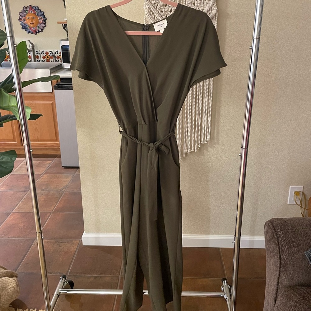 Everly Olive Green Jumpsuit